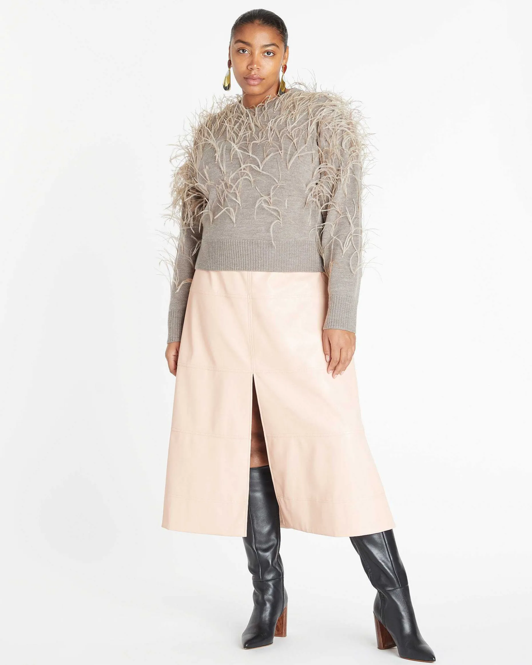 Tanya Taylor Lexia Knit Sweater Hot