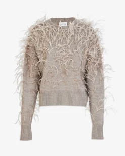 Tanya Taylor Lexia Knit Sweater Hot