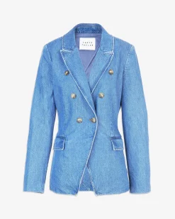 Tanya Taylor Michelle Denim Blazer Outlet
