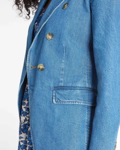Tanya Taylor Michelle Denim Blazer Outlet
