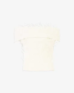 Tanya Taylor Mindy Feather Knit Top Outlet