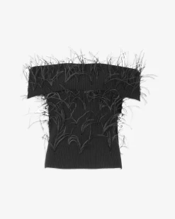 Tanya Taylor Mindy Feather Knit Top Online