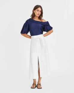 Tanya Taylor Satin Georgia Top Cheap