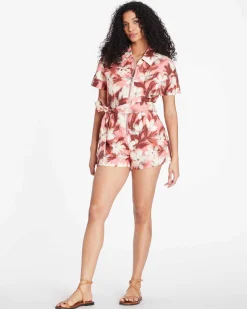 Tanya Taylor Short Sleeve Skye Romper Best