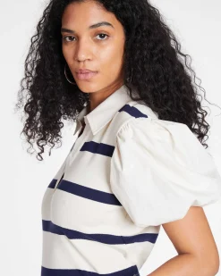 Tanya Taylor Striped Tory Top Hot