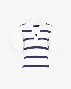 Tanya Taylor Striped Tory Top Hot